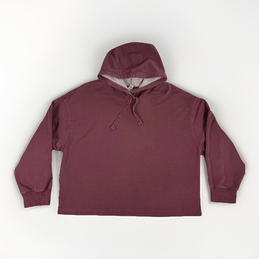 Old Navy Hoodie Womens XL Scarlet Oak Burgundy Boxy Relaxed Pullover Comfortcore